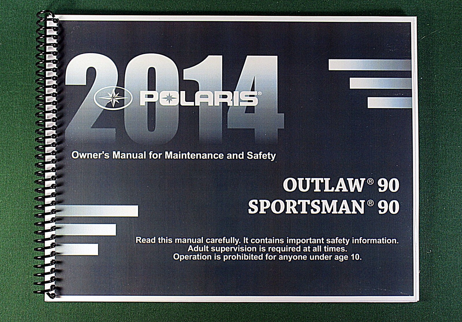 2014 Polaris Outlaw 90 ATV Owner’s Manual: 200 Pages & Protective Covers!