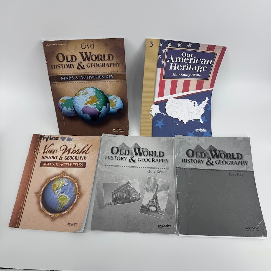 Lot (4) Abeka The History Of Our United States Student Textbooks w/ Extras Books